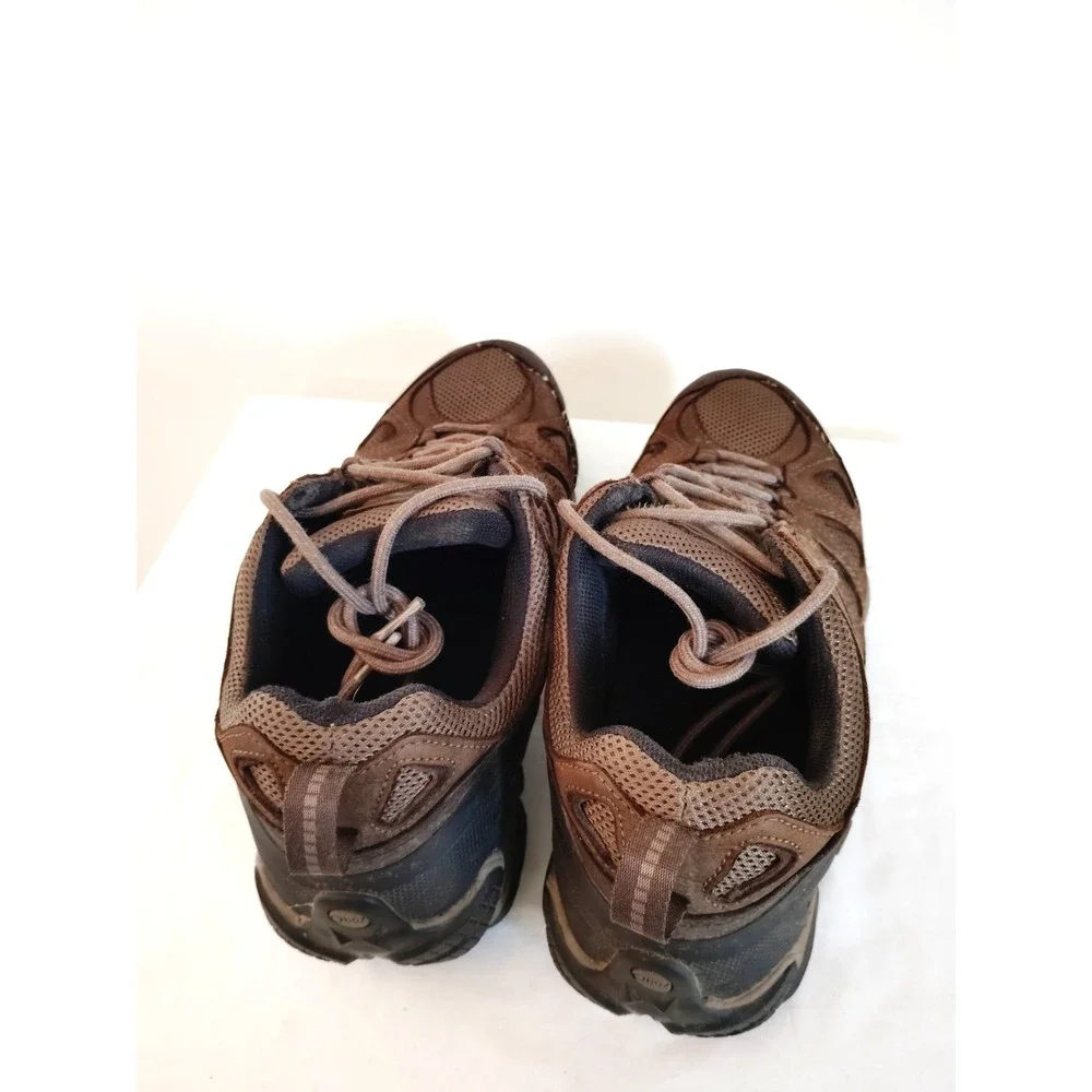 Oboz Men 12 Sawtooth II Low Brown Leather Mesh Durable Rugged Trail Hiking Shoes